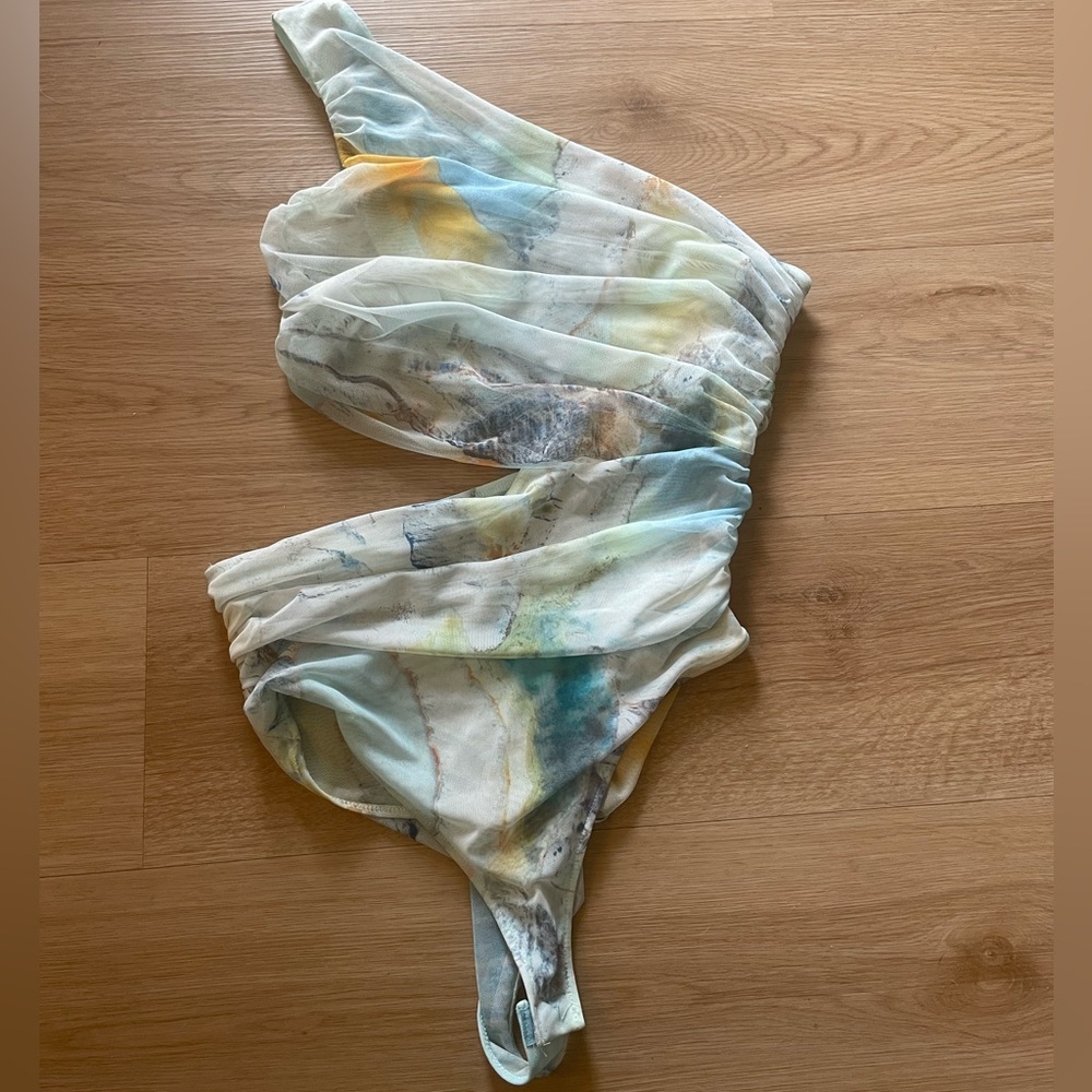 Zara Sheer Multicolor Bodysuit